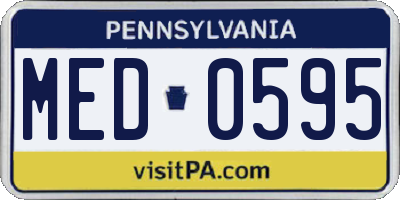 PA license plate MED0595