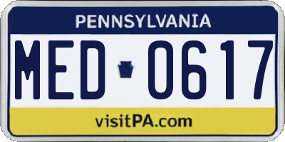 PA license plate MED0617