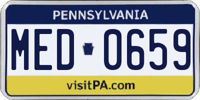 PA license plate MED0659