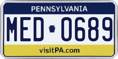 PA license plate MED0689