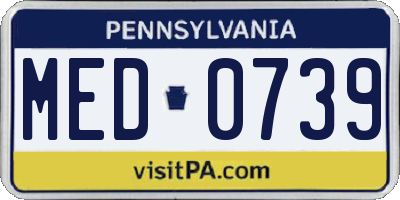 PA license plate MED0739