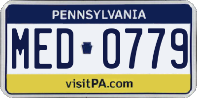 PA license plate MED0779