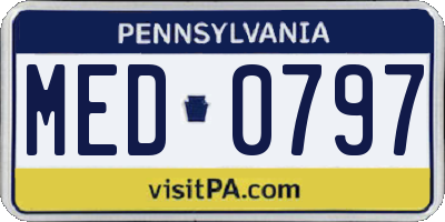 PA license plate MED0797