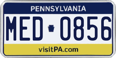PA license plate MED0856