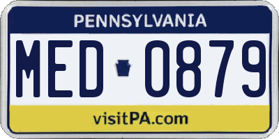 PA license plate MED0879