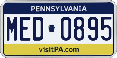 PA license plate MED0895