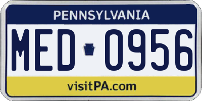 PA license plate MED0956