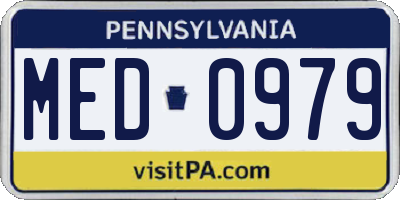 PA license plate MED0979