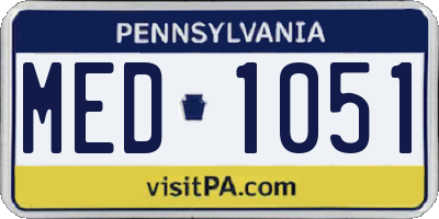 PA license plate MED1051
