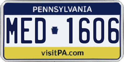 PA license plate MED1606