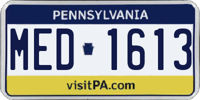 PA license plate MED1613