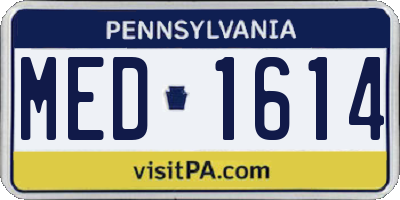PA license plate MED1614