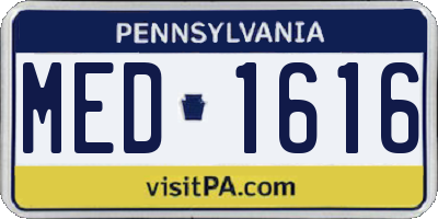 PA license plate MED1616