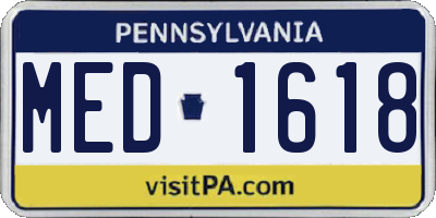 PA license plate MED1618