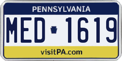 PA license plate MED1619