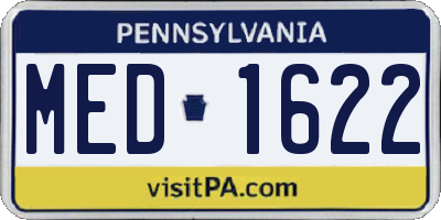 PA license plate MED1622