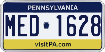 PA license plate MED1628