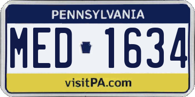 PA license plate MED1634