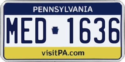 PA license plate MED1636