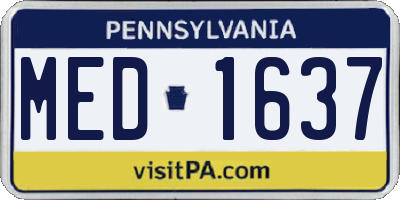 PA license plate MED1637