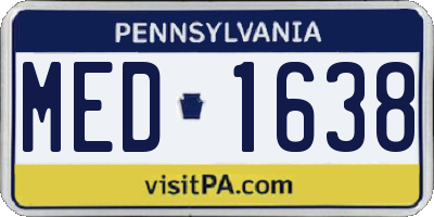 PA license plate MED1638