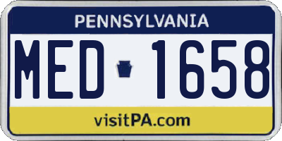 PA license plate MED1658