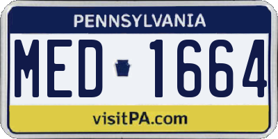 PA license plate MED1664