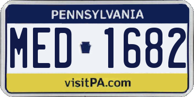 PA license plate MED1682
