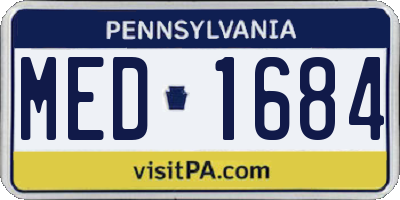 PA license plate MED1684