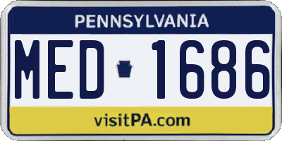 PA license plate MED1686