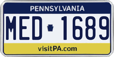 PA license plate MED1689