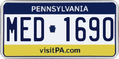 PA license plate MED1690