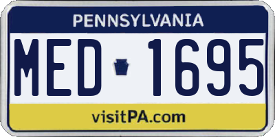 PA license plate MED1695