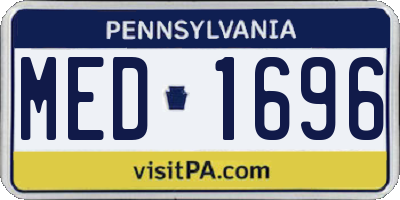 PA license plate MED1696