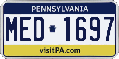 PA license plate MED1697