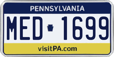 PA license plate MED1699