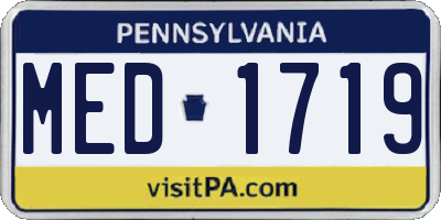PA license plate MED1719