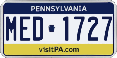 PA license plate MED1727