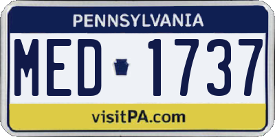PA license plate MED1737