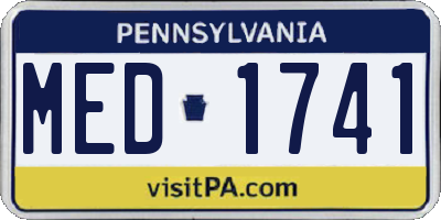 PA license plate MED1741