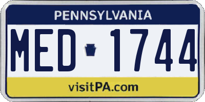 PA license plate MED1744
