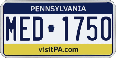 PA license plate MED1750