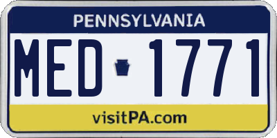 PA license plate MED1771