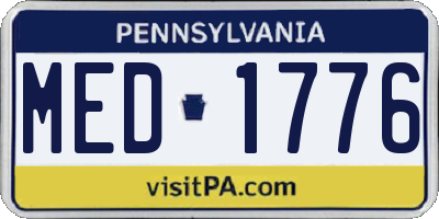 PA license plate MED1776