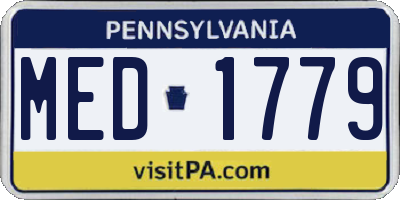 PA license plate MED1779