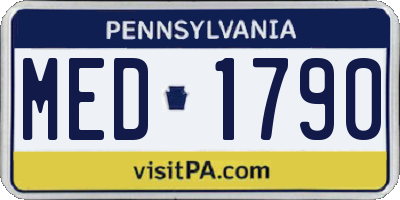 PA license plate MED1790