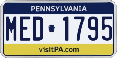 PA license plate MED1795