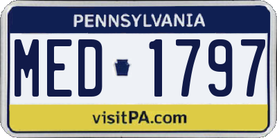 PA license plate MED1797