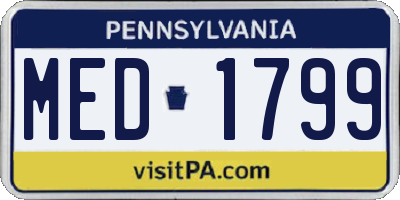 PA license plate MED1799