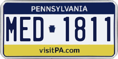 PA license plate MED1811